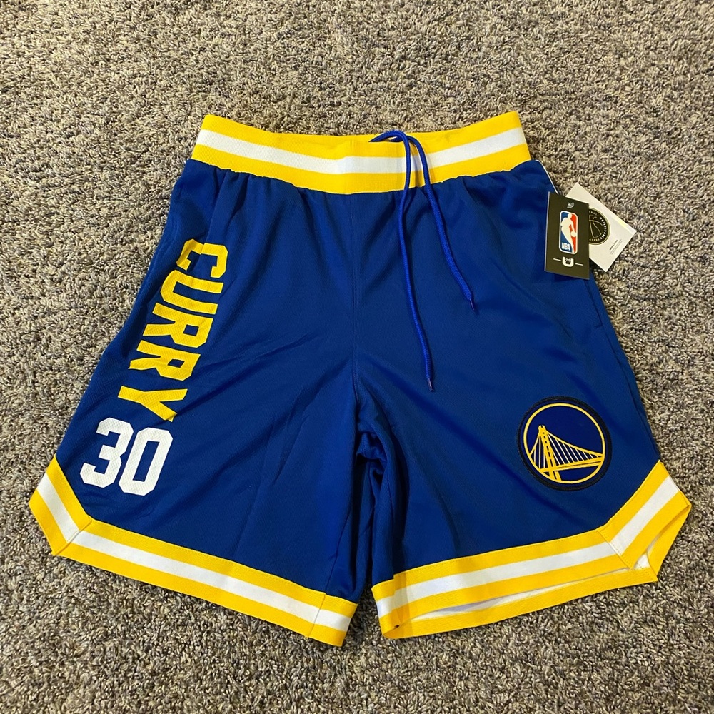Official NBA, Golden State Warriors team shorts. Stephen Curry #30